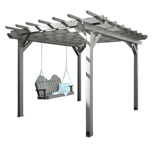 Bodhi Pergola and Classic Westport Swing Set 5ft Westport Swing 10 x12 / Coastal Teak