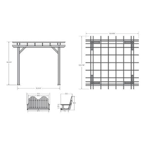 Bodhi Pergola and Classic Westport Swing Set 5ft Westport Swing