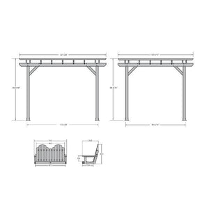 Bodhi Pergola and Classic Westport Swing Set 5ft Westport Swing