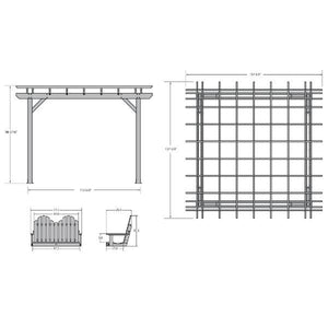 Bodhi Pergola and Classic Westport Swing Set 5ft Westport Swing