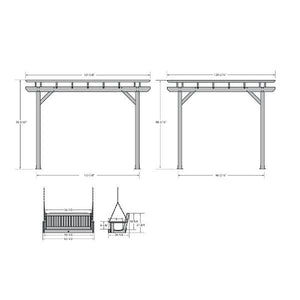 Bodhi Pergola and Lehigh Swing Set 5ft Pergola