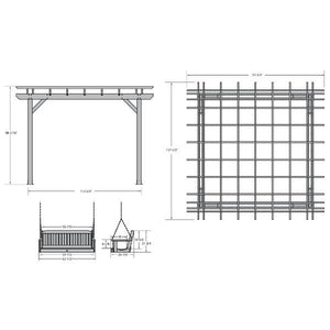 Bodhi Pergola and Lehigh Swing Set 5ft Pergola