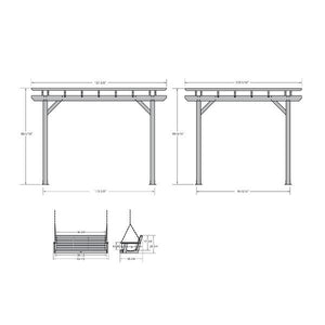 Bodhi Pergola and Weatherly Swing Set 5ft Pergola
