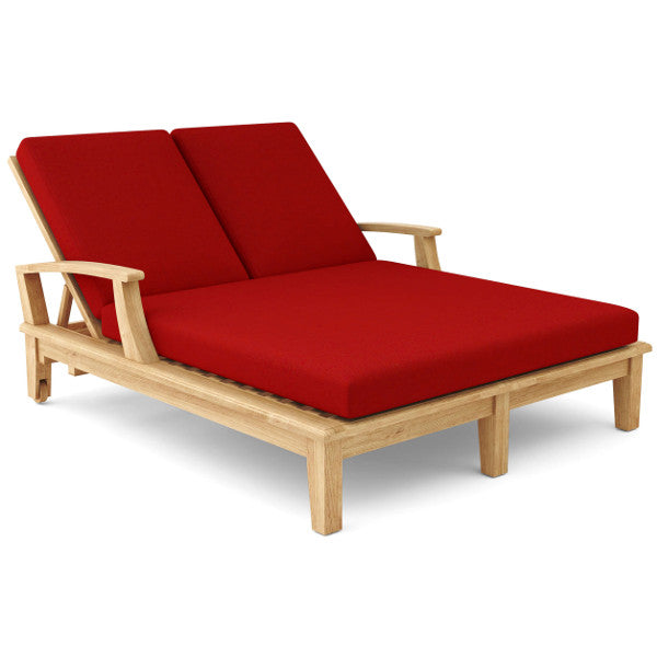 Brianna Double Sun Lounger with Arm Lounge Chair Jockey Red