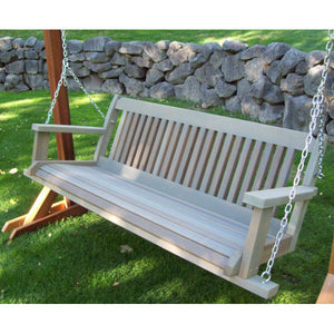 Cabbage Hill Porch Swing Porch Swing 5' / Weathered Graywash Stain