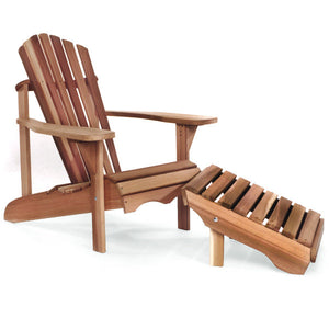 Cedar Adirondack Chair and Ottoman Adirondack