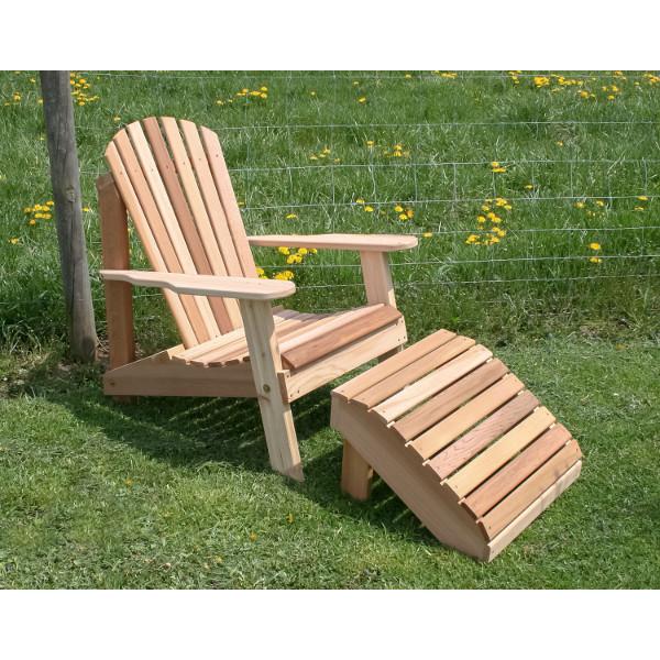 Cedar American Forest Adirondack Chair &amp; Footrest Set