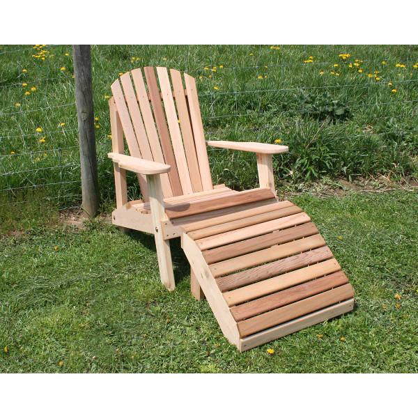 Cedar American Forest Adirondack Chair &amp; Footrest Set Adirondack Chair
