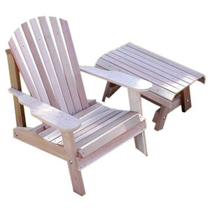 Cedar American Forest Adirondack Chair & Table Set