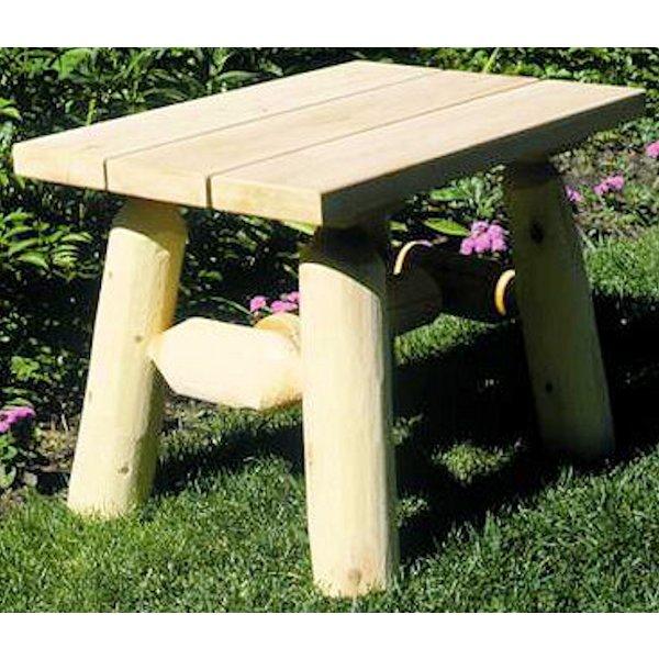 Cedar Log End Table End Table