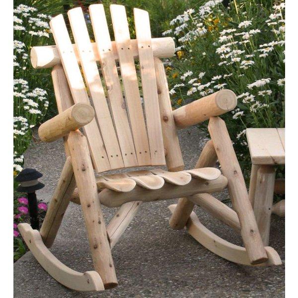 Cedar Log Rocking Bench Cedar Log Rocking Chair - The Charming Bench Company