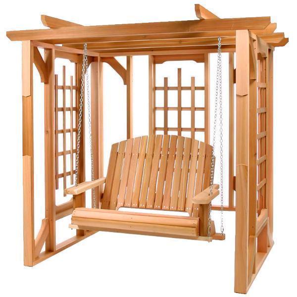 Cedar Pergola Swing Set Porch Swing