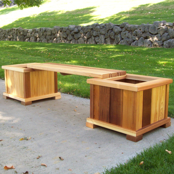 Cedar Planter/Bench Set Bench Set Cedar Stain