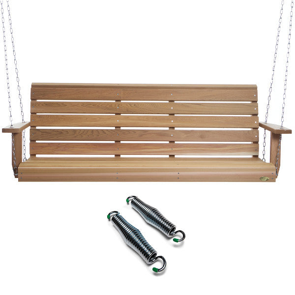 Cedar Porch Swing Porch Swing 5ft / with Comfort Swing Springs