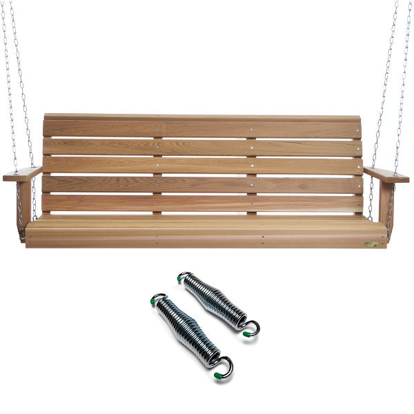 Cedar Porch Swing Porch Swing 6ft / with Comfort Swing Springs