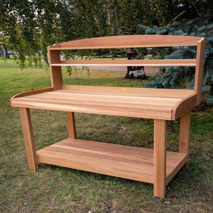 Cedar Potting Bench Storage Benches