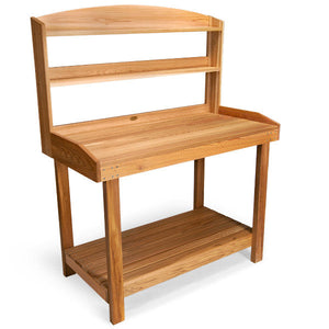 Cedar Potting Bench Storage Benches