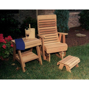 Cedar Twin Ponds Rocking Glider Chair Set Outdoor Glider