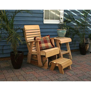 Cedar Twin Ponds Rocking Glider Chair Set Outdoor Glider
