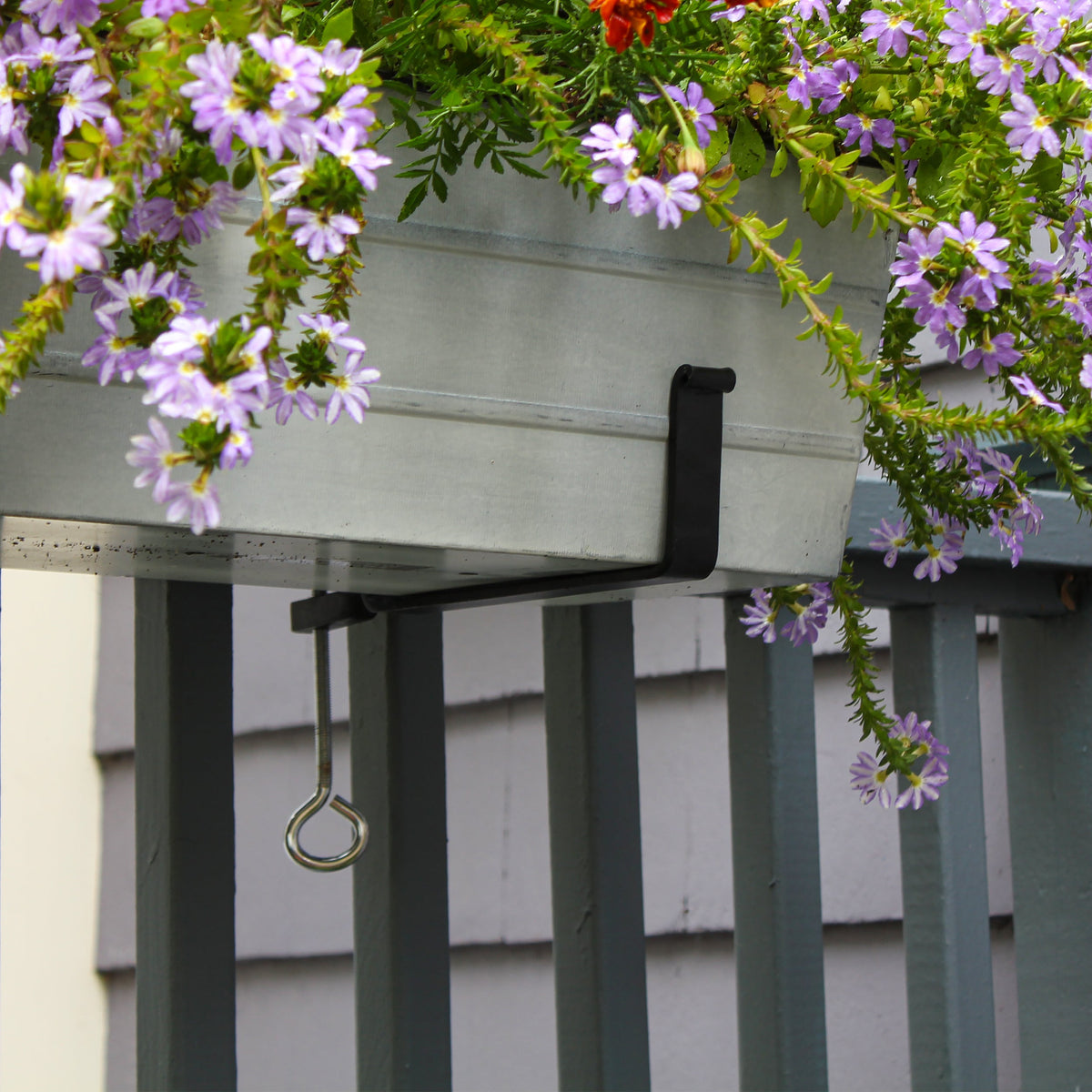 deck hanging planter brackets Clamp-On Flower Box Brackets