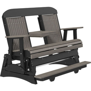 Classic Balcony Glider Outdoor Glider 5ft / Coastal Gray & Black