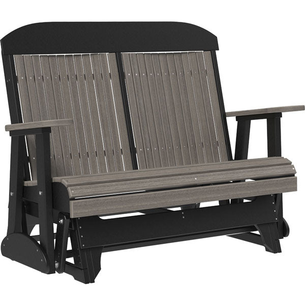 Classic Glider Chair Outdoor Glider 4ft / Coastal Gray &amp; Black