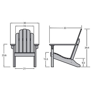 Classic Outdoor Westport Adirondack Chair Patio Chair