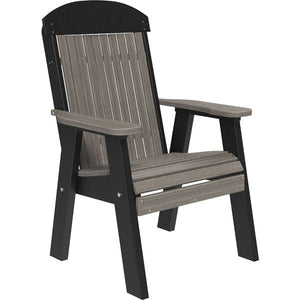 Classic Poly Chair Outdoor Bench 2ft / Coastal Gray & Black