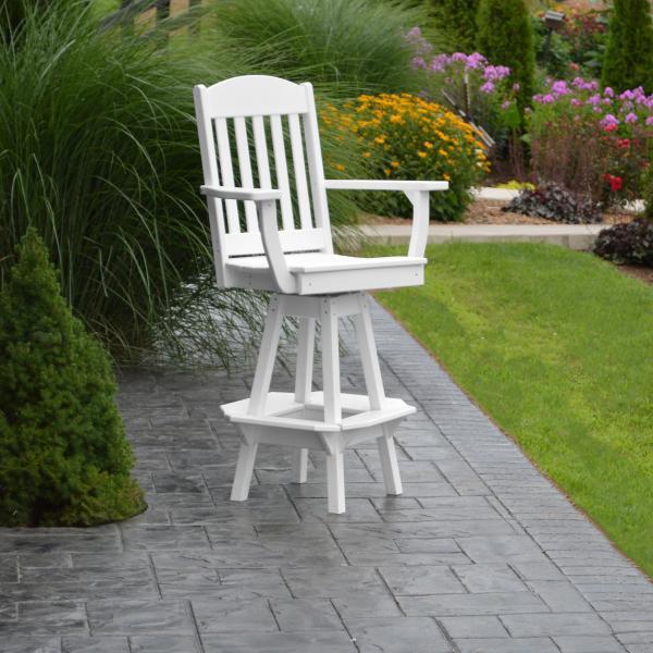 Classic Swivel Bar Chair with Arms Outdoor Chair