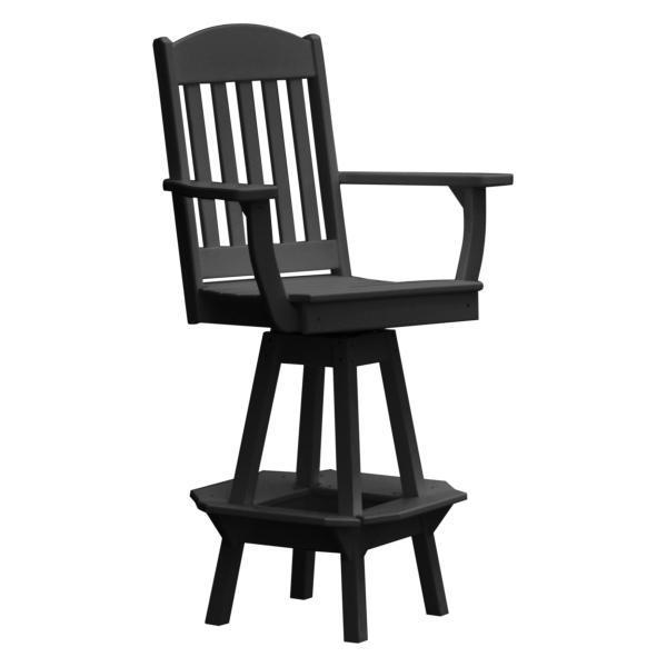 Classic Swivel Bar Chair with Arms Outdoor Chair Black (Sold Out)