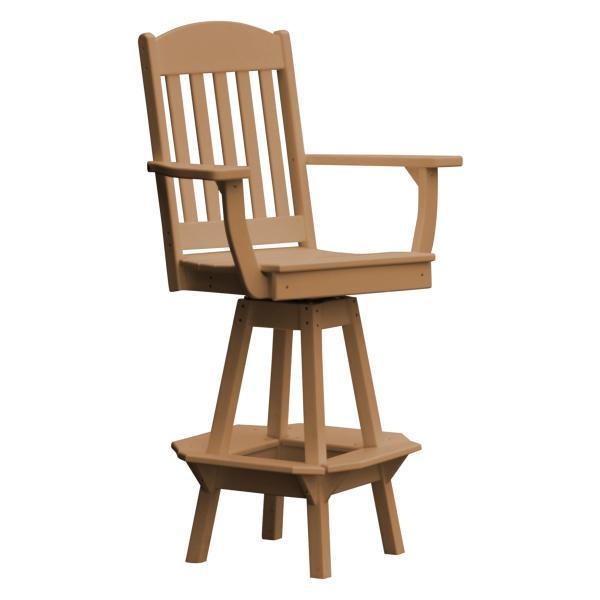 Classic Swivel Bar Chair with Arms Outdoor Chair Cedar (Sold Out)