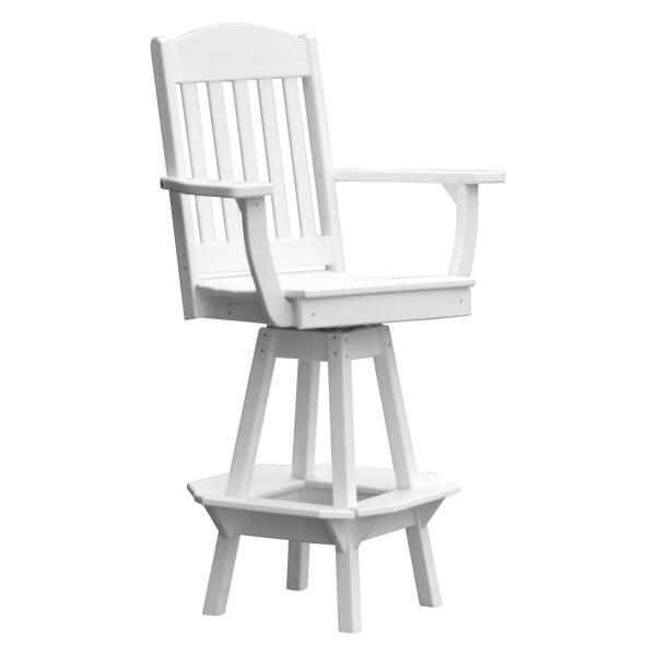 Classic Swivel Bar Chair with Arms Outdoor Chair White (Sold Out)