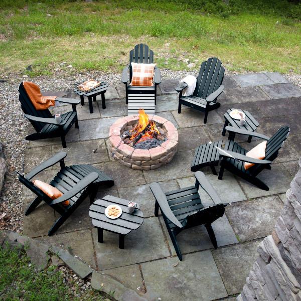 Classic Westport Adirondack Fireside Set Conversation Set