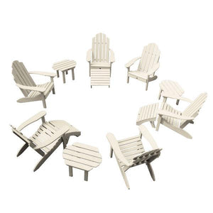 Classic Westport Adirondack Fireside Set Conversation Set White