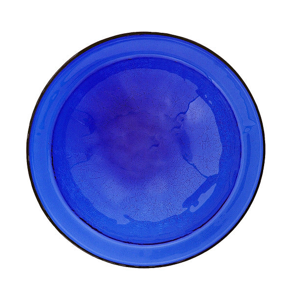 Cobalt Blue Crackle Glass Birdbath Bowl Birdbath Bowls 12 inch / Bowl