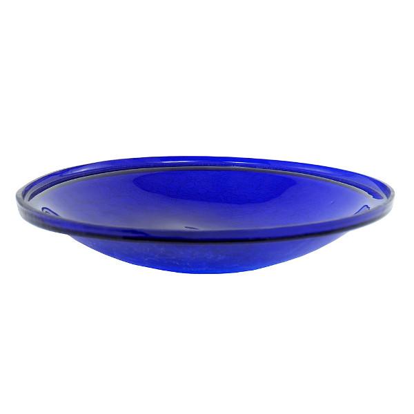 Cobalt Blue Crackle Glass Birdbath Bowl Birdbath Bowls 14 inch / Bowl