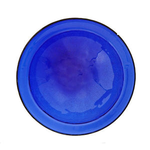 Cobalt Blue Crackle Glass Birdbath Bowl Birdbath Bowls