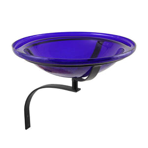 Cobalt Blue Crackle Glass Birdbath Bowl Birdbath Bowls