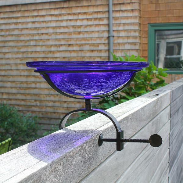 Cobalt Blue Crackle Glass Birdbath Bowl Birdbath Bowls