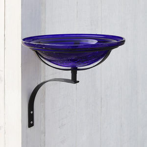 Cobalt Blue Crackle Glass Birdbath Bowl Birdbath Bowls