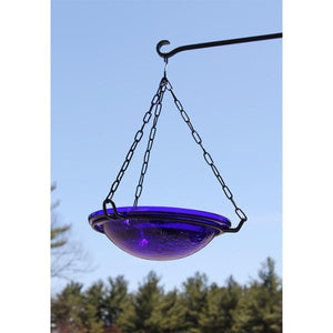 Cobalt Blue Crackle Glass Birdbath Bowl Birdbath Bowls