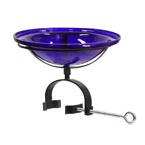Cobalt Blue Crackle Glass Birdbath Bowl Birdbath Bowls