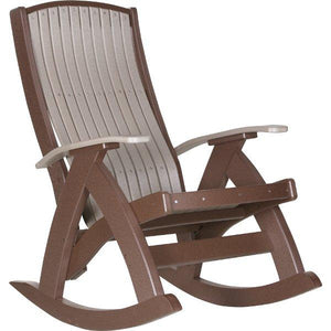 Comfort Rocker Rocker Chair Weatherwood & Chestnut Brown