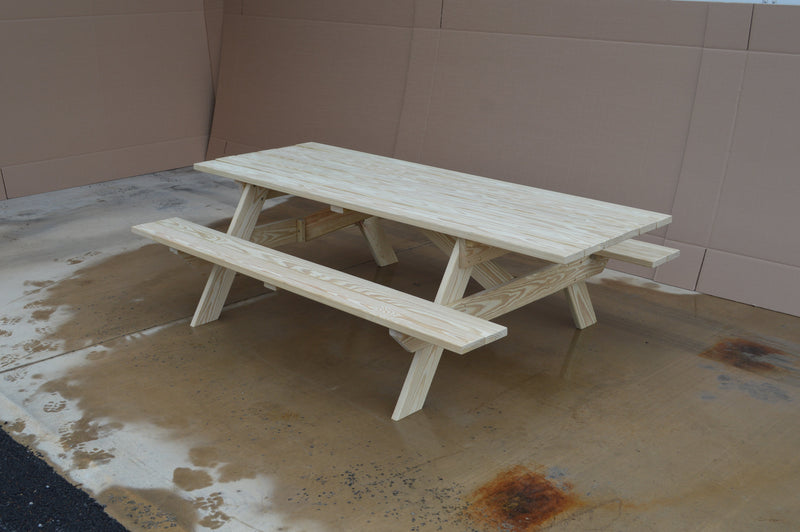 Pressure Treated Pine Picnic Table with Attached Benches by A & L