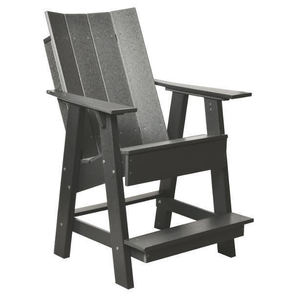 Little Cottage Co. Contemporary High Adirondack Chair Chair Dark Gray