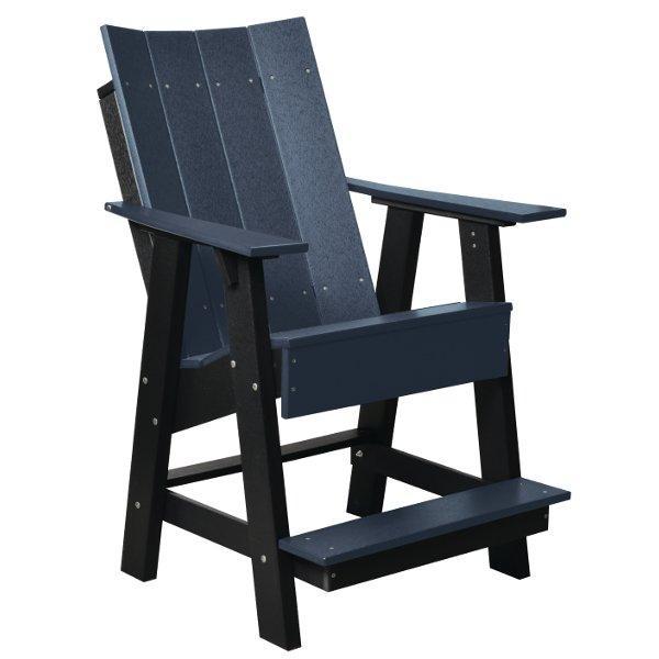 Little Cottage Co. Contemporary High Adirondack Chair Chair Patriot Blue-Black