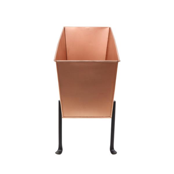 copper plant pot stand Achla Designs Copper Flower Box With Folding Stand