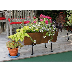 Copper Flower Box with adjustable Stand Folding Stand