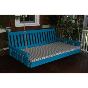 Yellow Pine 75" Twin Mattress Traditional English Swingbed - The Charming Bench Company
