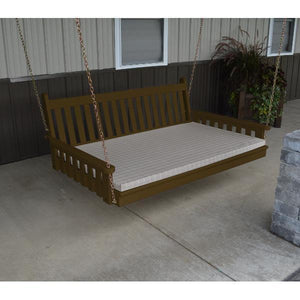 Yellow Pine 75" Twin Mattress Traditional English Swingbed - The Charming Bench Company